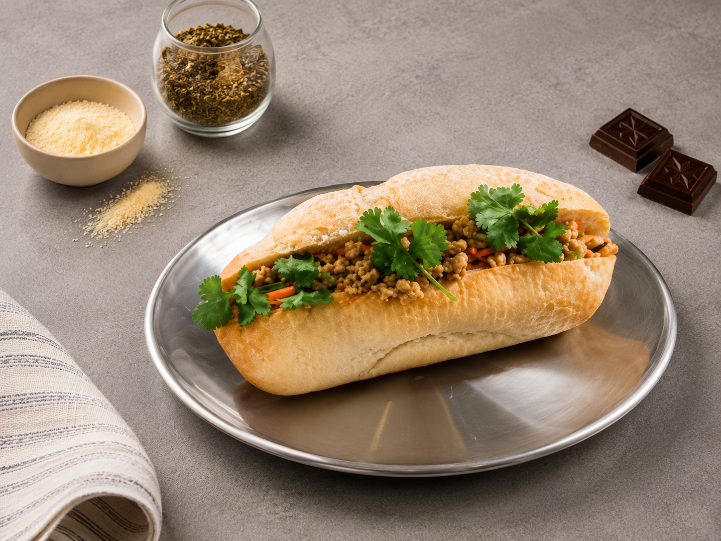 Basil Chicken Baguette